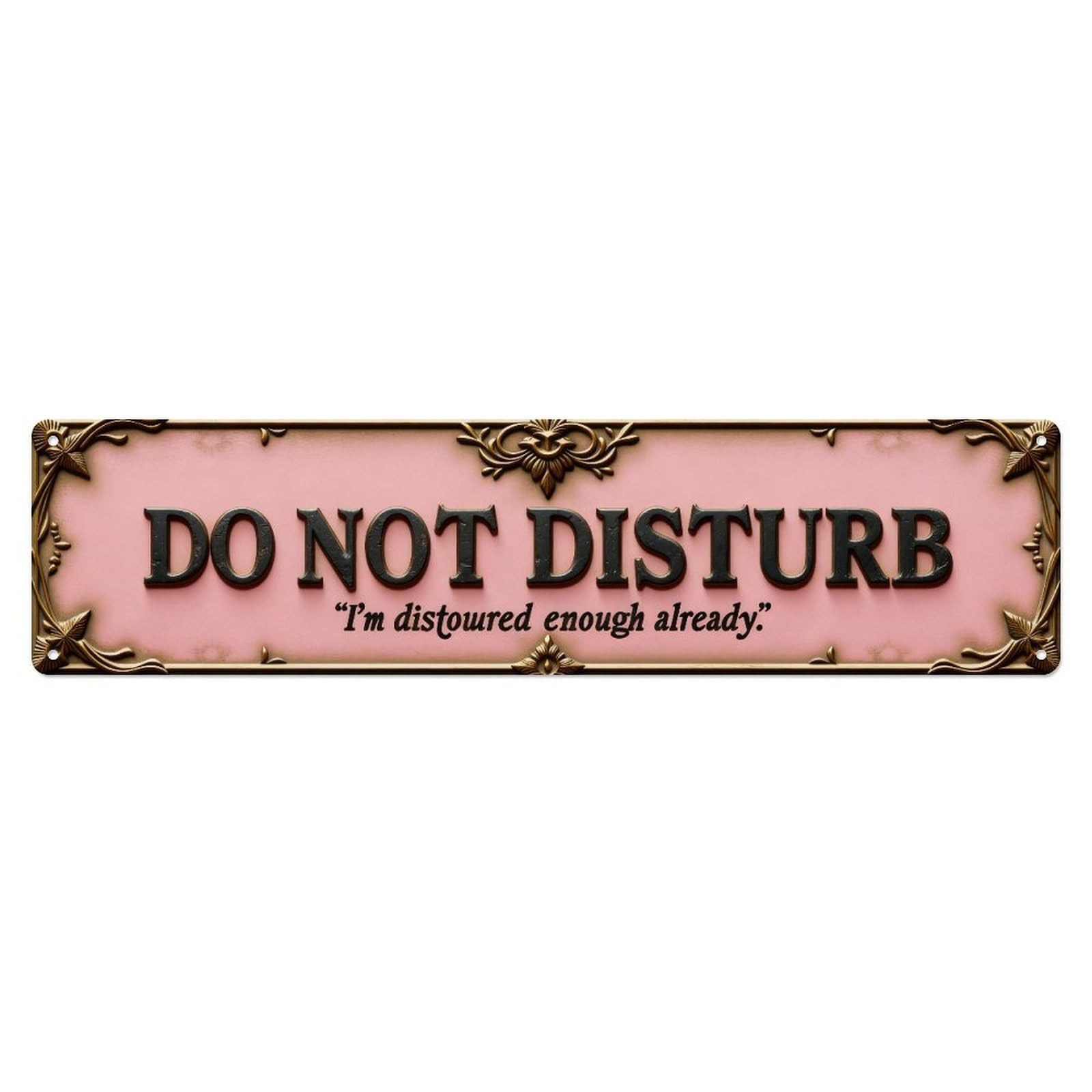 Do Not Disturb Sign Pattern Metal Tin Sign Plaque