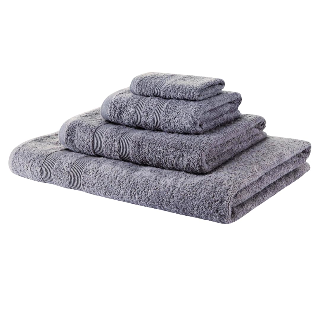 NIMORA 4 Piece Egyptian Cotton Towel Bale Set โ Ultra Soft 500 GSM โ Face Towels, Hand Towels & Bath Sheet โ Super Absorbent, Durable & Quick Dry Bathroom Towels (Charcoal, 4FT+1HT+1BT)