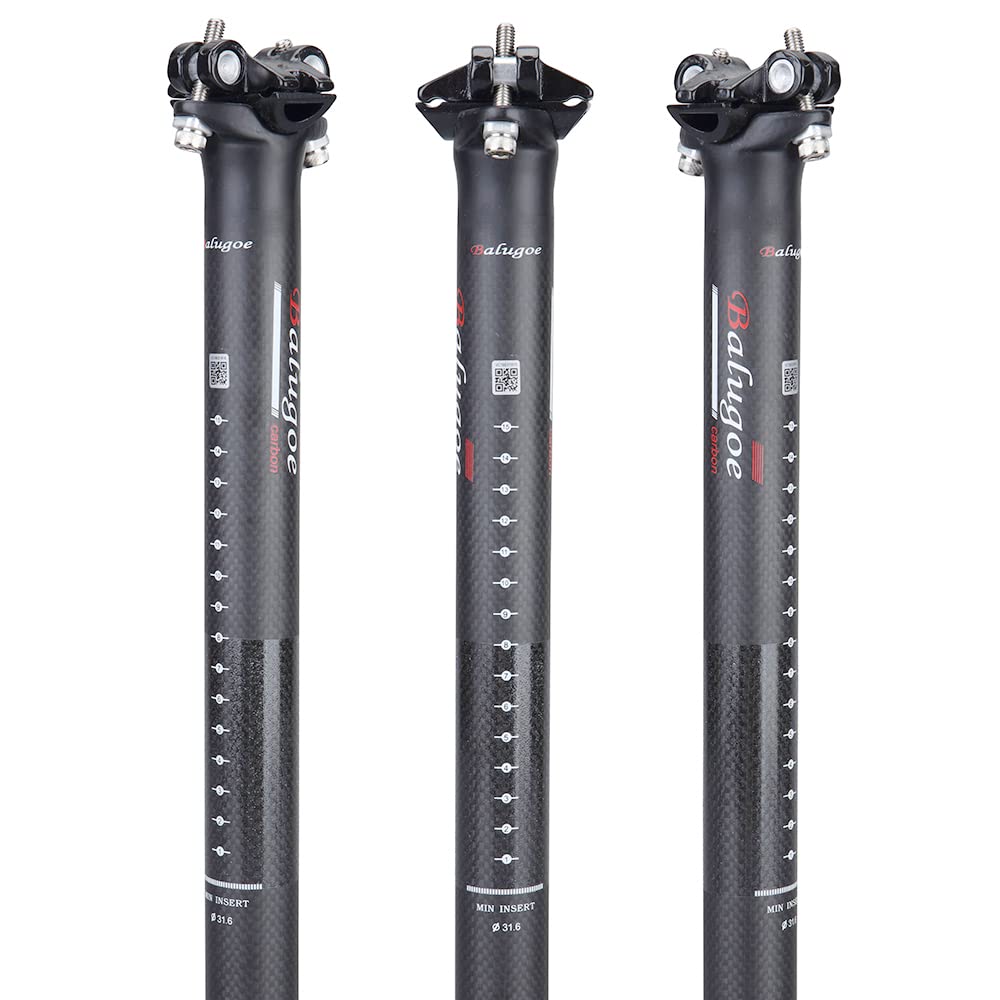 Fahrradsattelstütze 3K Vollcarbonfaser Fahrradsattelstütze Carbon Fahrradsattelstützen MTB Fahrradteile 27,2/30,8/31,6 * 350mm400mm Fahrradsattelstütze (30,8-400mm)