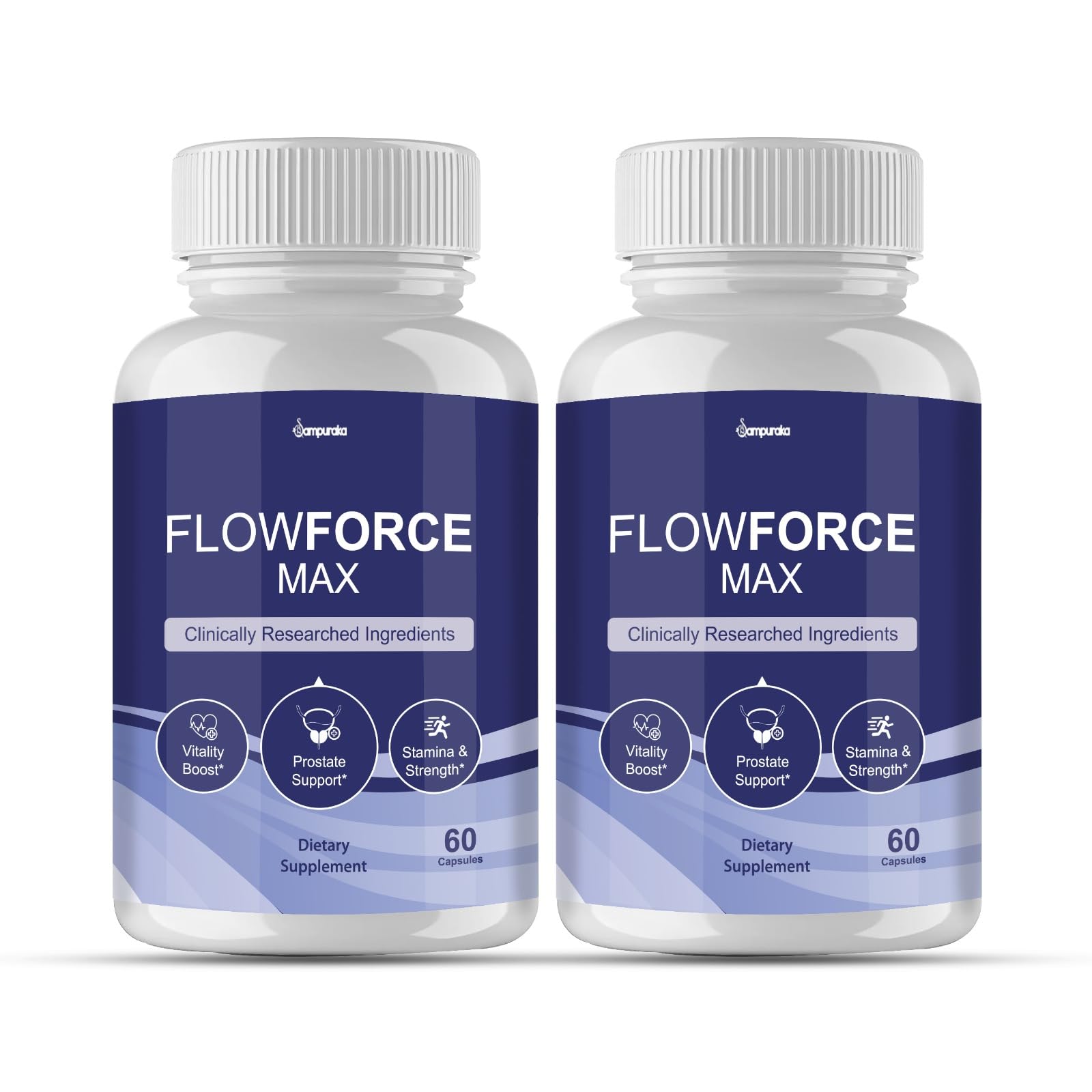 FlowForce New Advanced Formula Supplement - 2 Pack 60 Days Supply