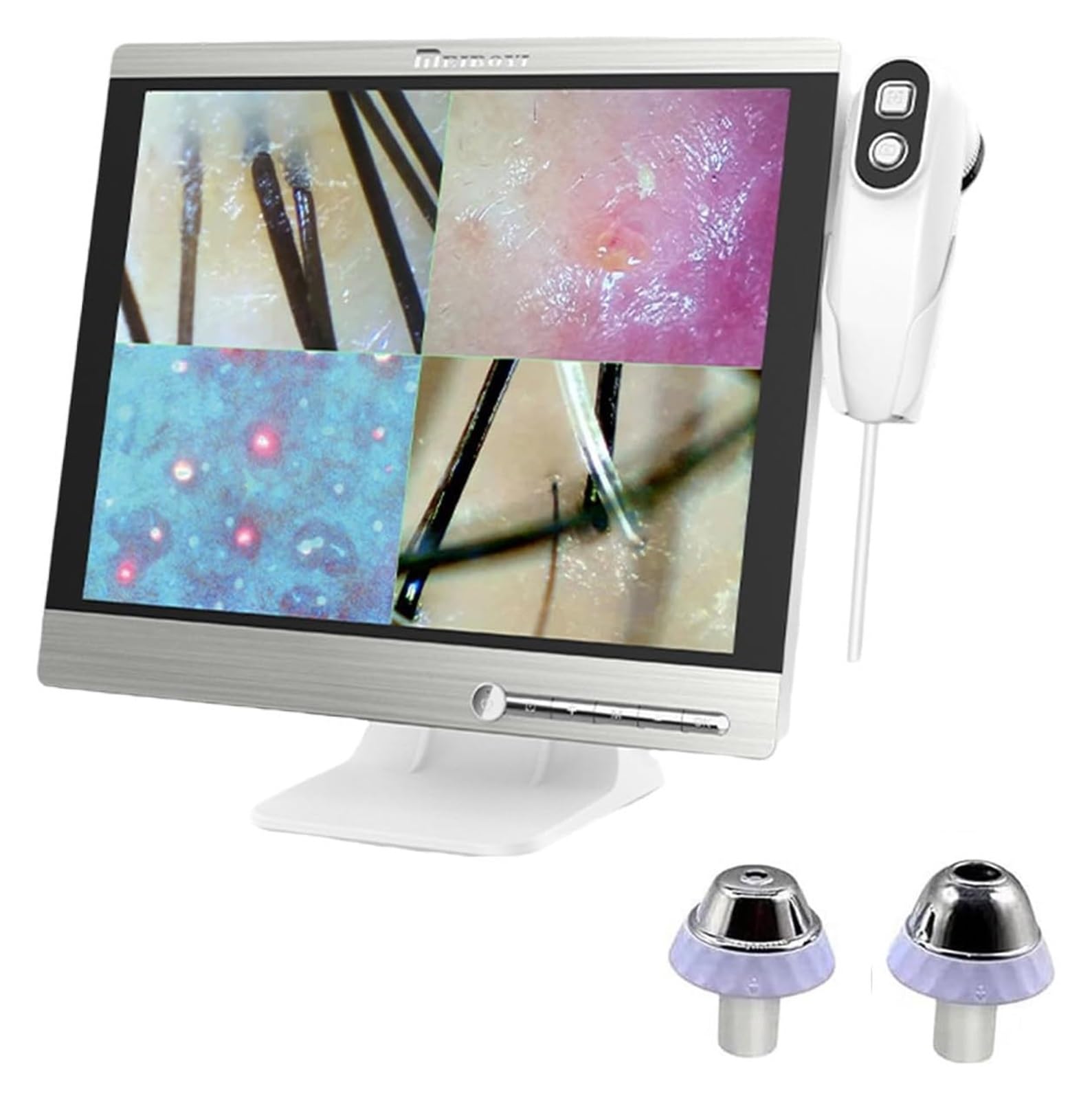 Lbxlhr Skin Diagnosis Hair Analyzer 15.5 Inch Scalp Hair Follicle Detector,50X 200X Magnification Skin Hair Analyzer,Multi-function skin analyzer hair detector Machine