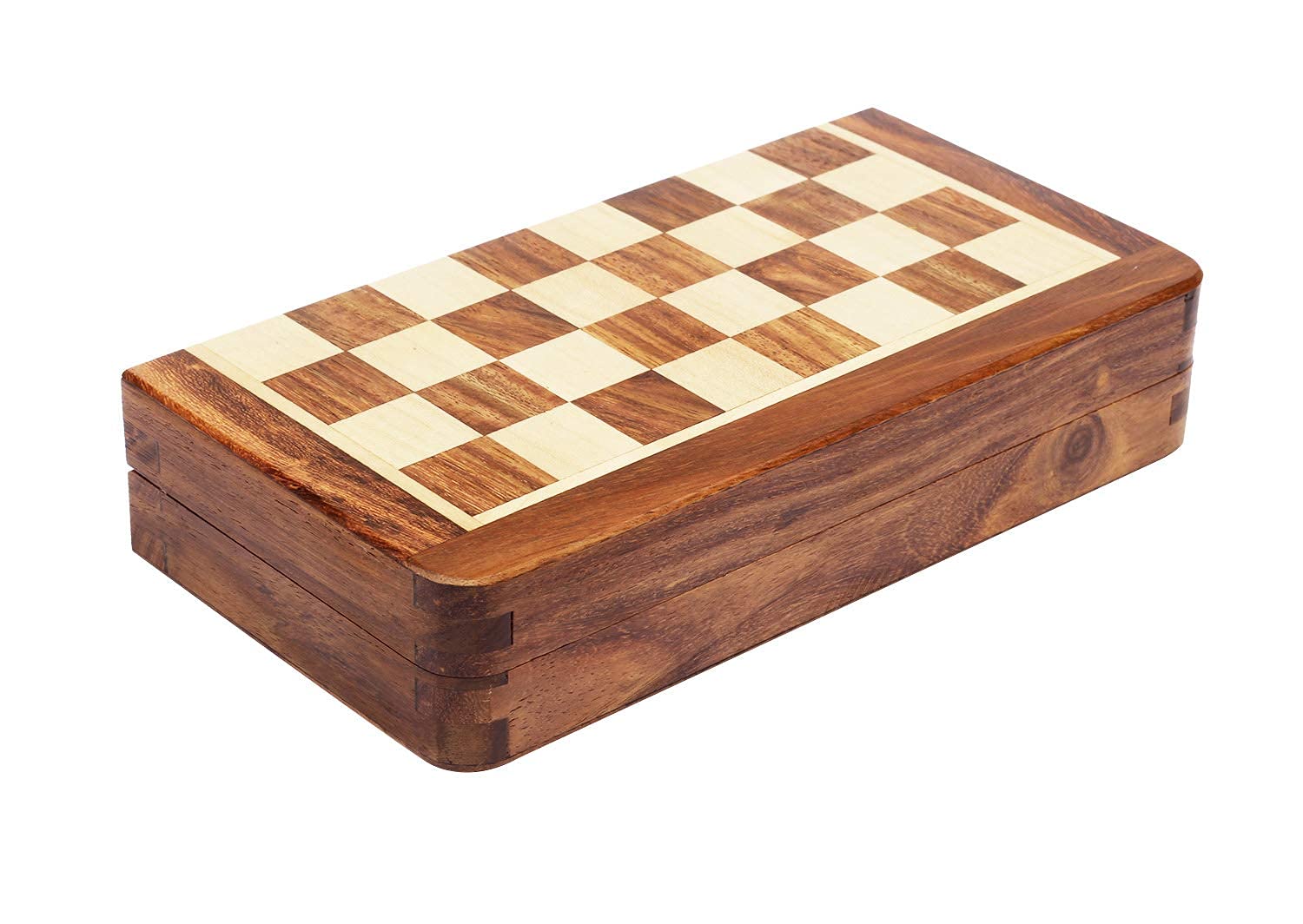 Magnetic Wooden Chess Boards Sets, Premium 12" ×12" Inch Folding Universal Standard Chess Game with Handcrafted Wood Magnetic Chessmen