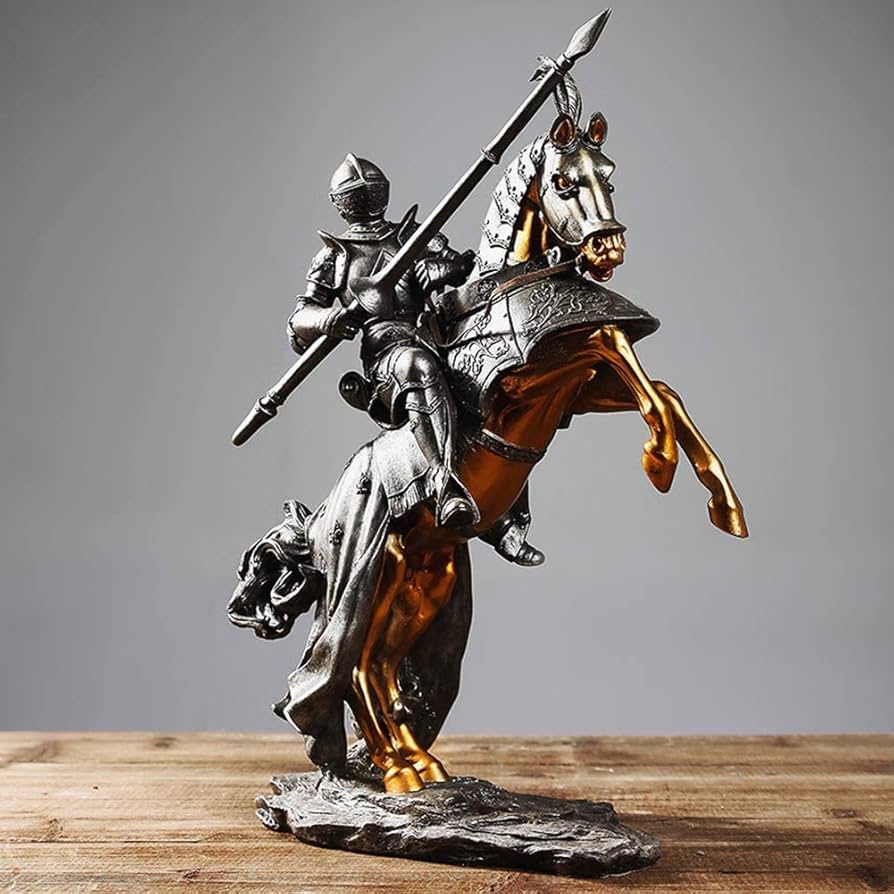 金属製騎馬像の彫刻 横江嘉純作 ブロンズ彫刻 軍人騎馬像 - 広島の総合リサイクル