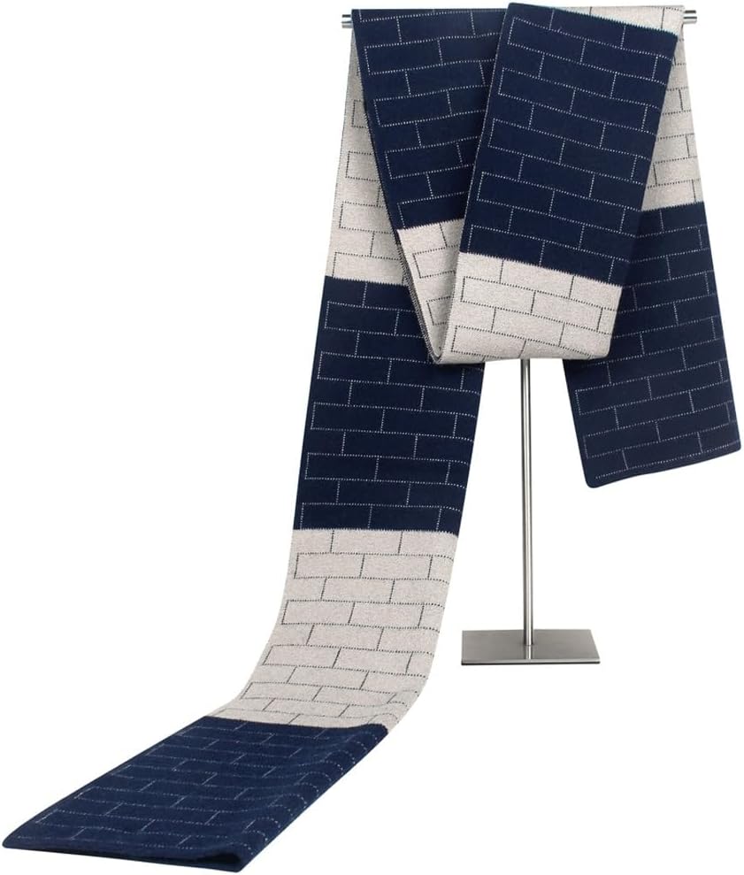 Autumn and Winter Plaid Knitted Scarf for Men's Scarf(E)