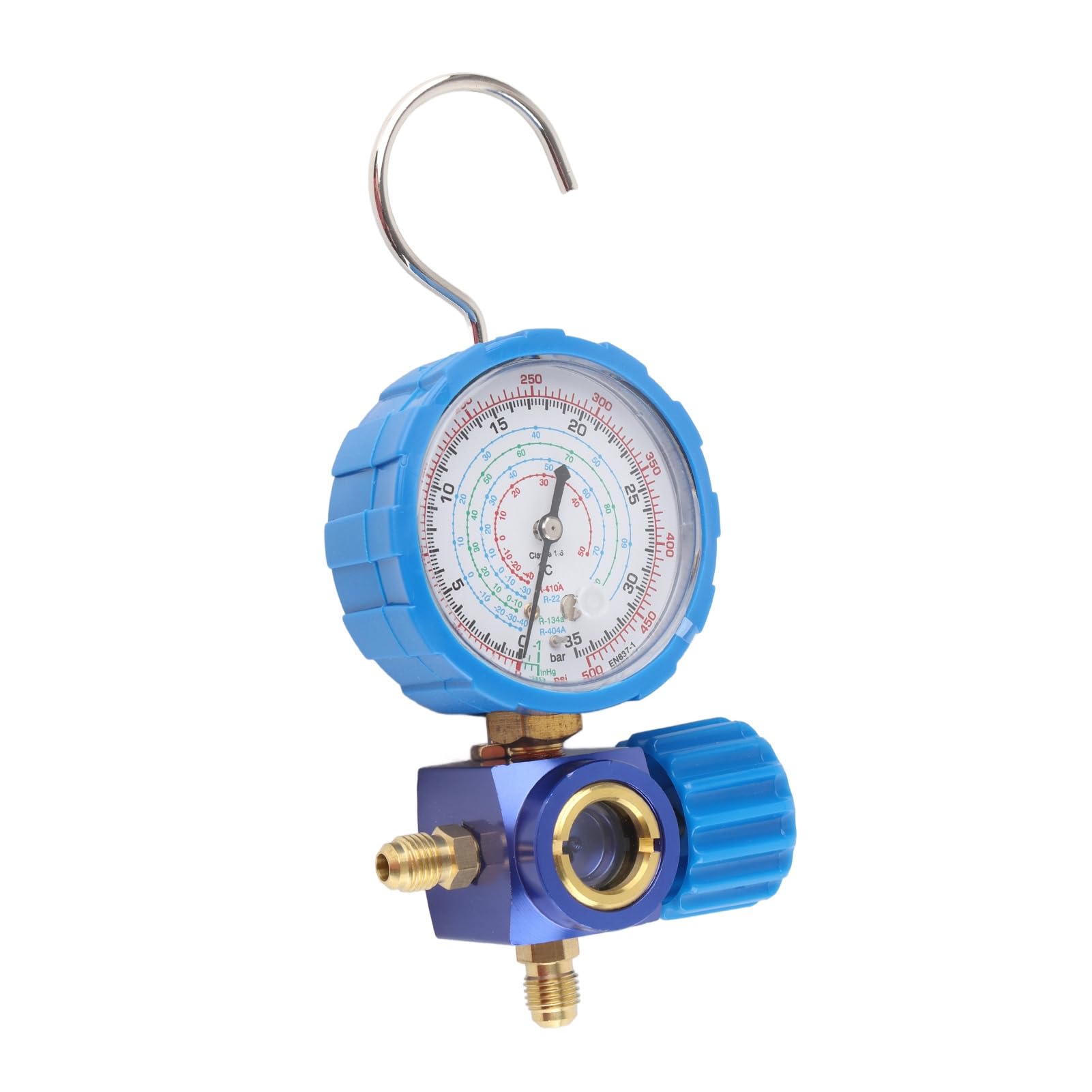 Air Condition Manifold Gauge Manometer Valve 500psi 35kgf Cm With Visual Mirror