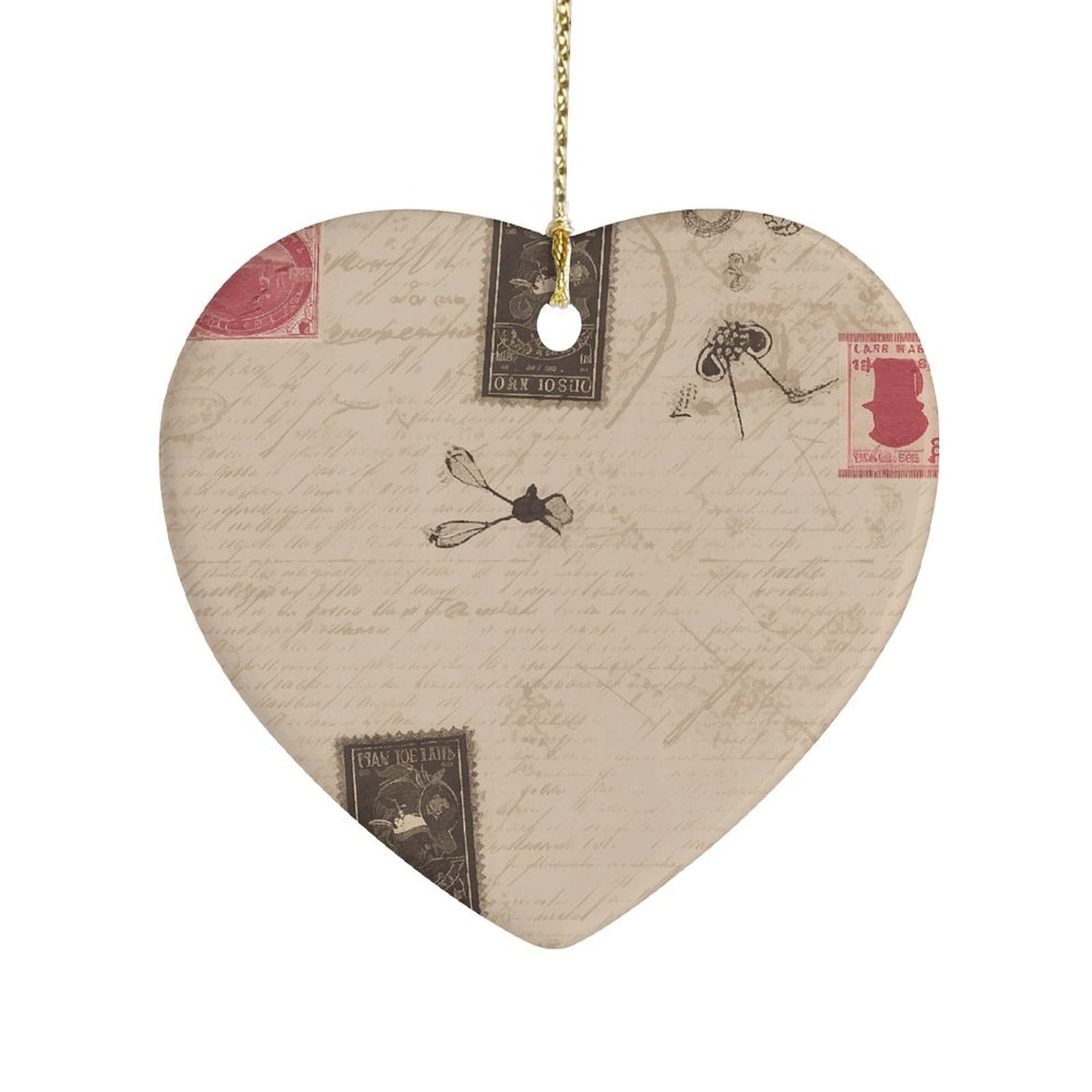 Fekiloot Style Old Fashioned Mail Ceramic Ornament Home Decor Keepsake