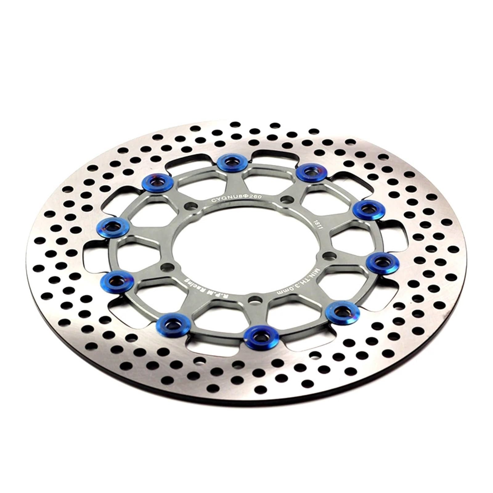 Disco Freno Flottante A 3 Fori 260 * 70 Mm / 5 Fori 260 * 60 Mm Adatto Per Scooter Yamaha Aerox BWS RSZ FORCE Adatto Per M3 N1S Disco Freno Anteriore Moto(Gray 5 holes)