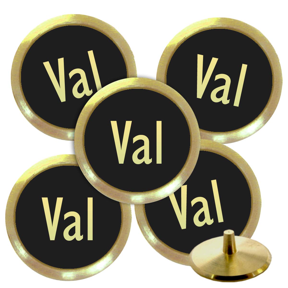 Best Impressions Personalised Solid Brass Golf Ball Markers (Val) — image 1