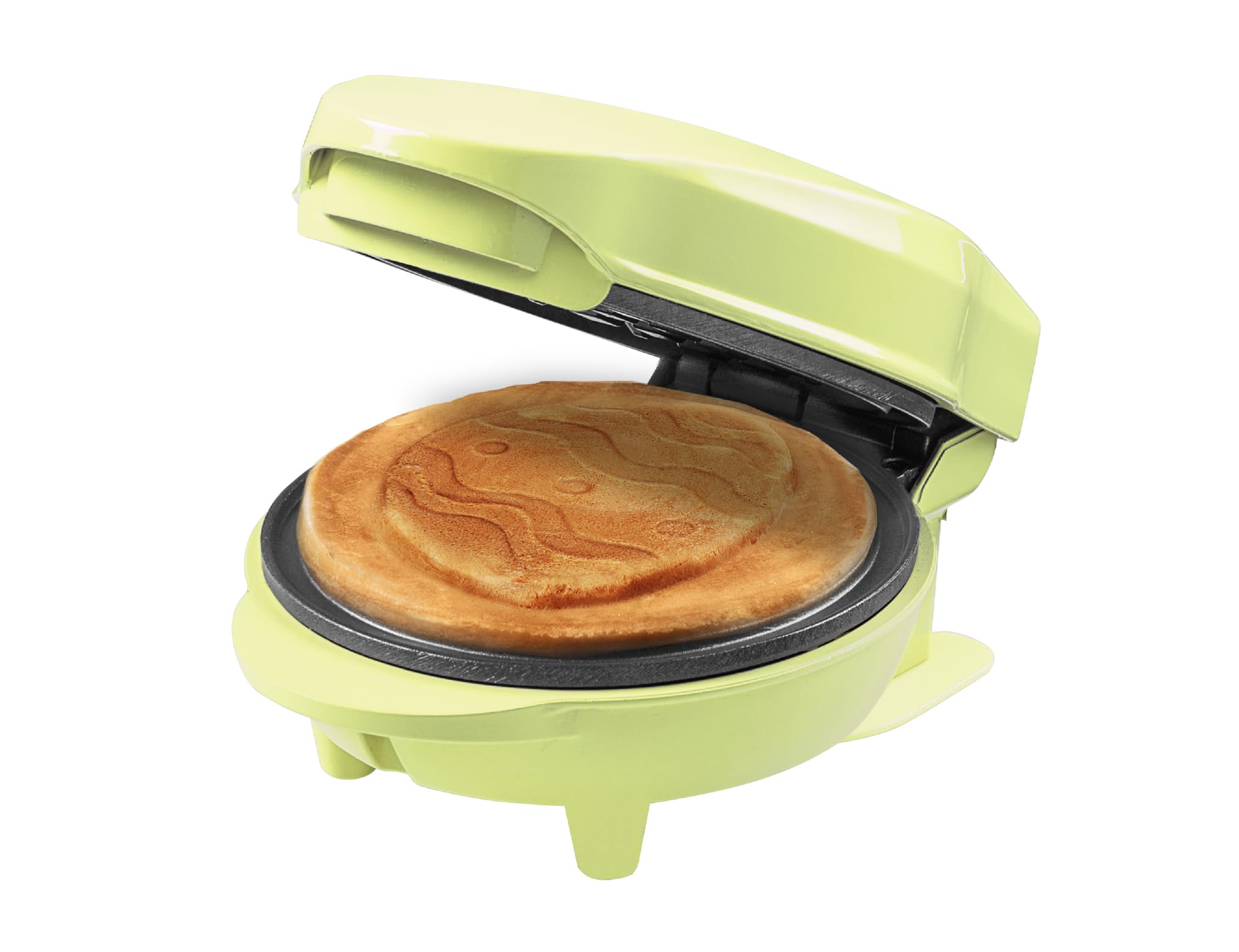 Bestron Mini waflera con diseño único en forma de huevo de Pascua, waflera ideal para Pascua, cumpleaños infantil o como regalo, tamaño de gofres 10 cm, color: verde