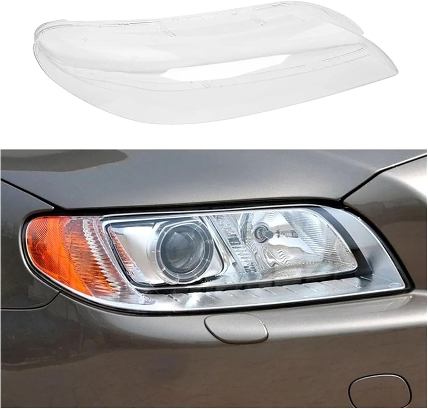 Car Headlight Lens Replacement for Volvo For S80 For S80L 2008-2015 Car Front Headlamp Cover Shell(Left Right)(Right)