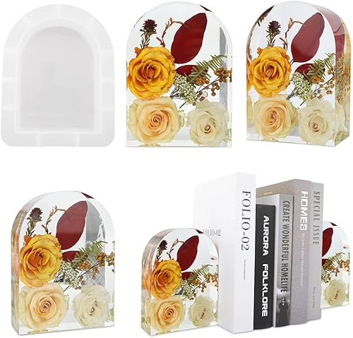 Miniatura 4 de Kit de moldes de vela de resina, kit de moldes de vela de silicona para resina epoxi, kit de inicio para preservación de flores, incluyendo corazón,