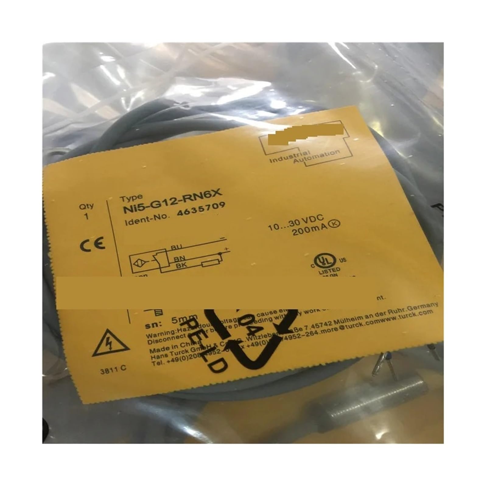Zoz03y0 Ni5-G12-Rn6x 1Pc Ni5-G12-Rp6x M12 Proximity Switch Sensor(Ni5-G12-Rn6x)
