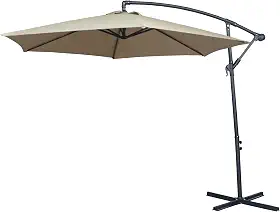 Chalesco Ombrelone Guarda Sol Articulado Piscina Praia 3 Metros Bege