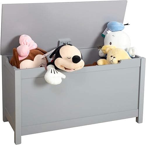 Miniatura 2 de SSLine Banco de almacenamiento de madera y baúl con bisagra segura, moderno gabinete de almacenamiento portátil y organizador de banco para sala de