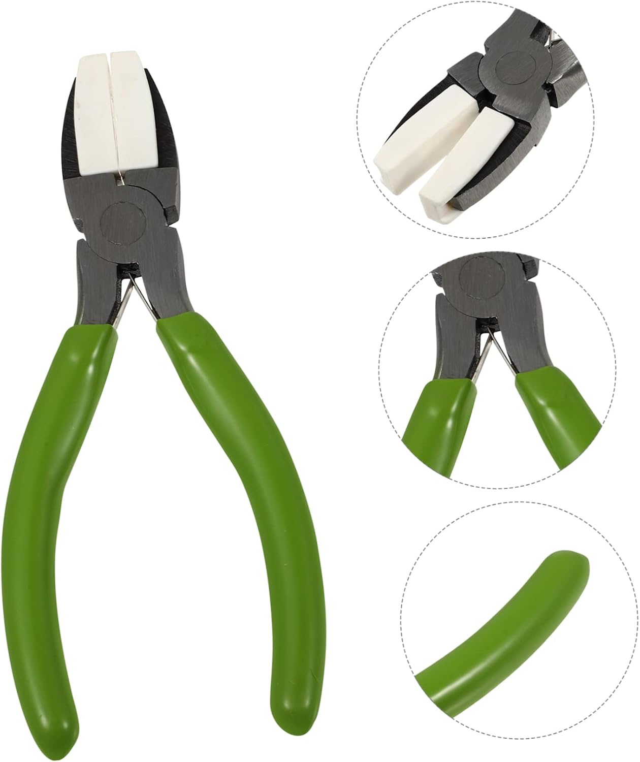 STOBOK 3pcs Flat Nose Jewelry Pliers Nylon Jaws Ergonomic Anti-slip Handles Durable for Jewelry Making Beading Repair Design