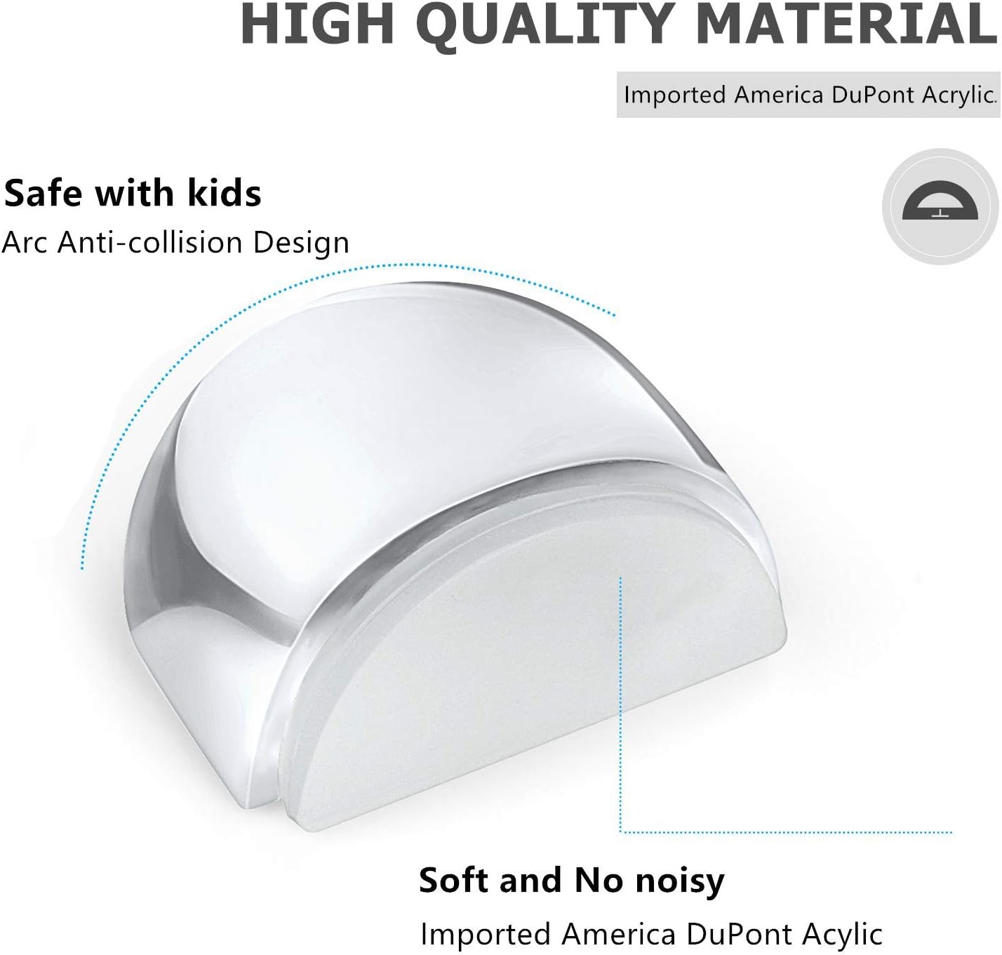 Crazy Clearance HAUSPROFI Doorstop, Self-Adhesive Door Stopper for Wall Protection Door Buffer Floor Stop for The Home and Office Wall Protector - Clear 4pcs Hottest Sales HAUSPROFI Doorstop, Self-Adhesive Door Stopper for Wall Protection Door Buffer Floor Stop for The Home and Office Wall Protector - Clear 4pcs