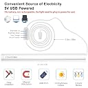 ZSIGNS LED Under Cabinet Light | USB Closet & Wardrobe Light with 3 Color Modes & Adjustable Brightness | Magnetic Stick On Light for Kitchen, Study Table & Desk | White gallery image