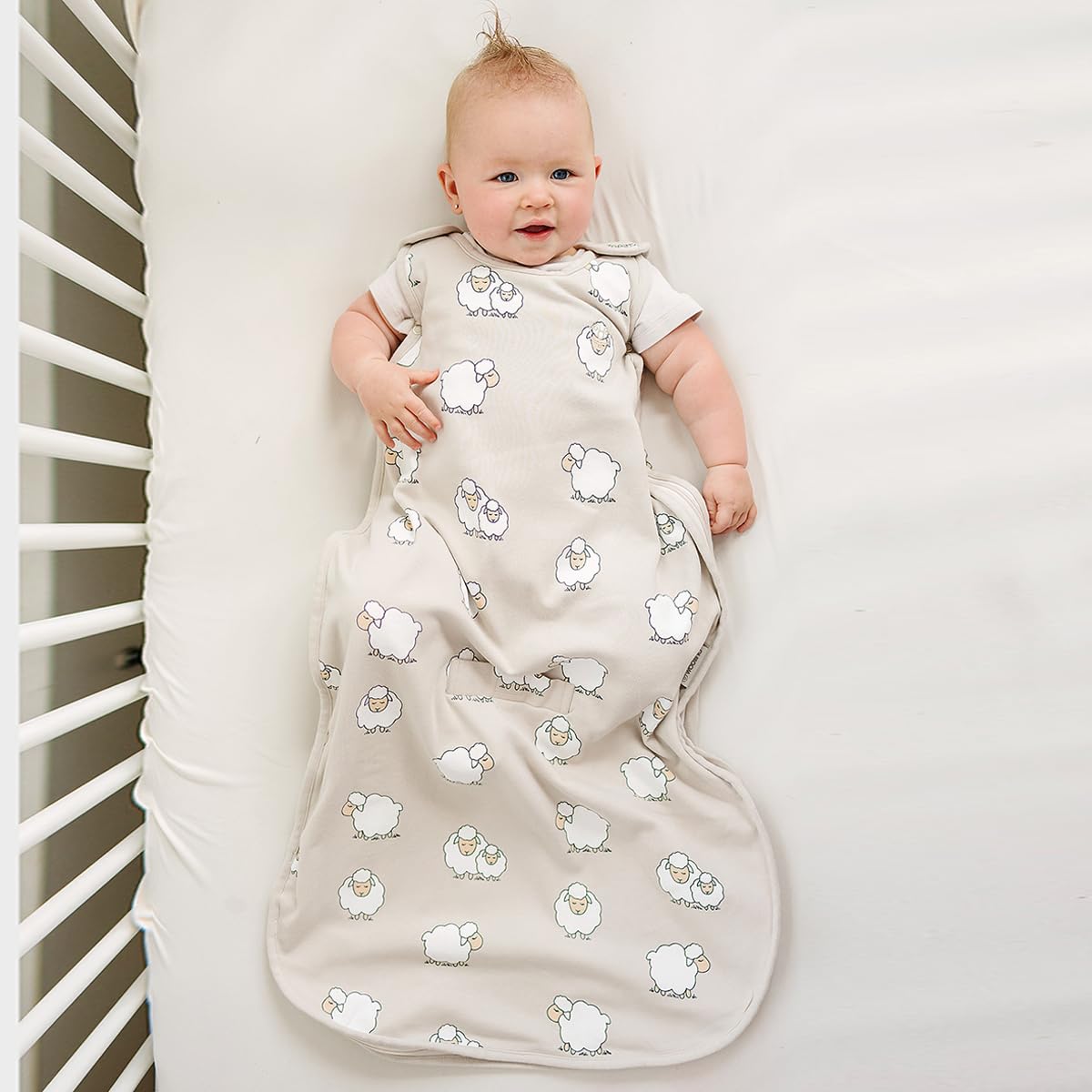 Woolino 4 Stagioni Sacco a Pelo in Lana Merino - Misurare Universale con Cerniera a Due Vie Regolabile per Bambini (2-24 Mesi)