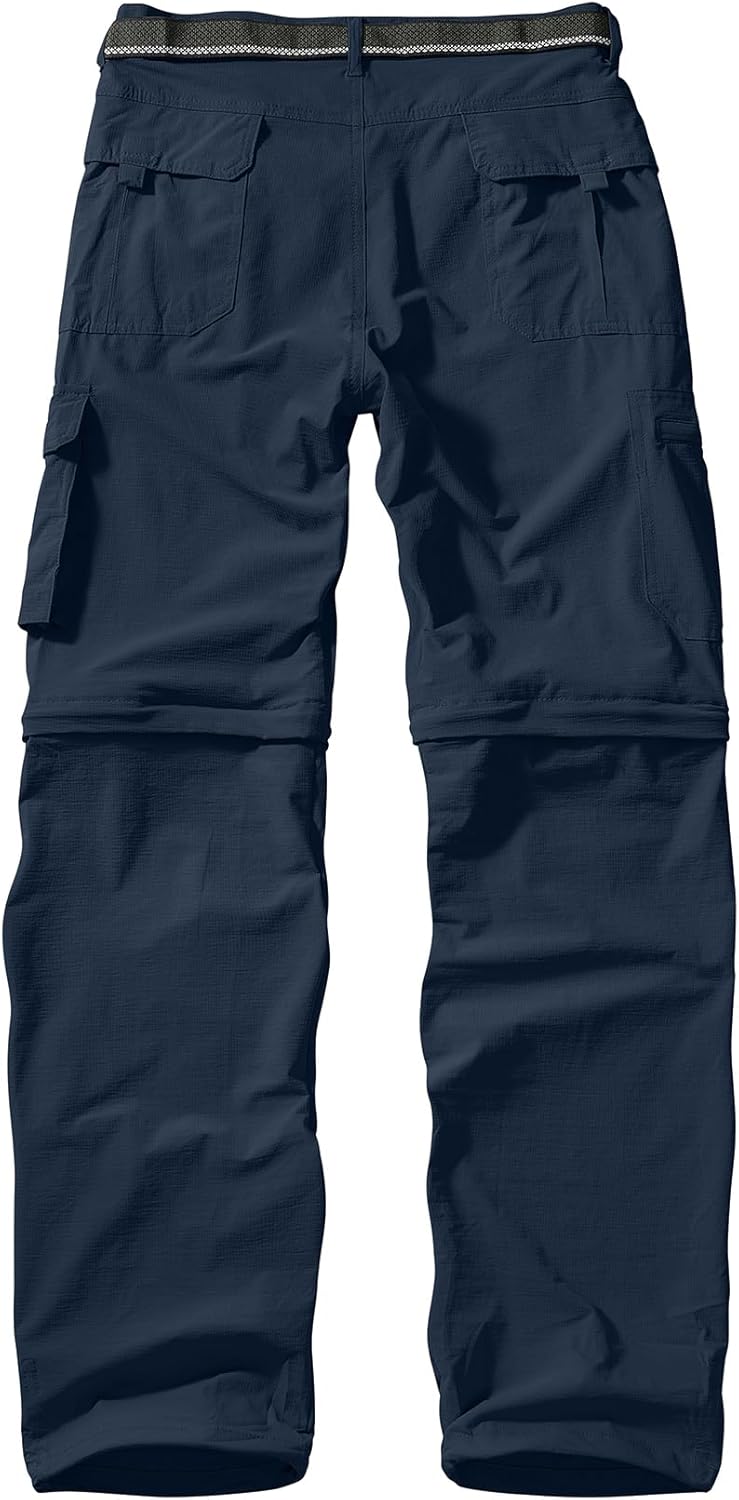 Mens Hiking Pants Convertible Quick Dry Zip Off Fishing Travel Safari Pants - Image 2