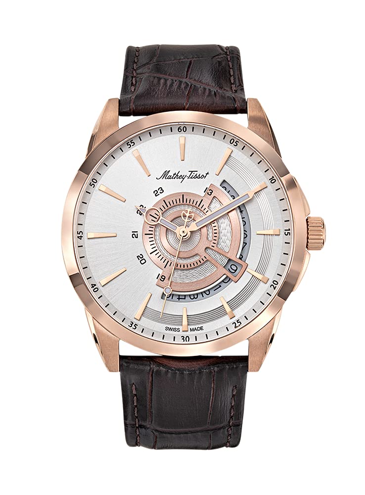 Mathey-Tissot Quartz White Dial Mens Leather Analog Watch-H711PS (B08N8NWXWY) Amazon Price History, Amazon Price Tracker