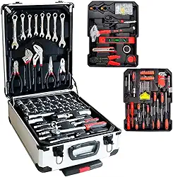 Jogo Ferramentas 186 Peças Maleta Profissional Completa