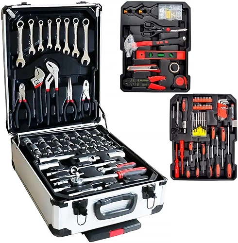 Jogo Ferramentas 186 Peças Maleta Profissional Completa