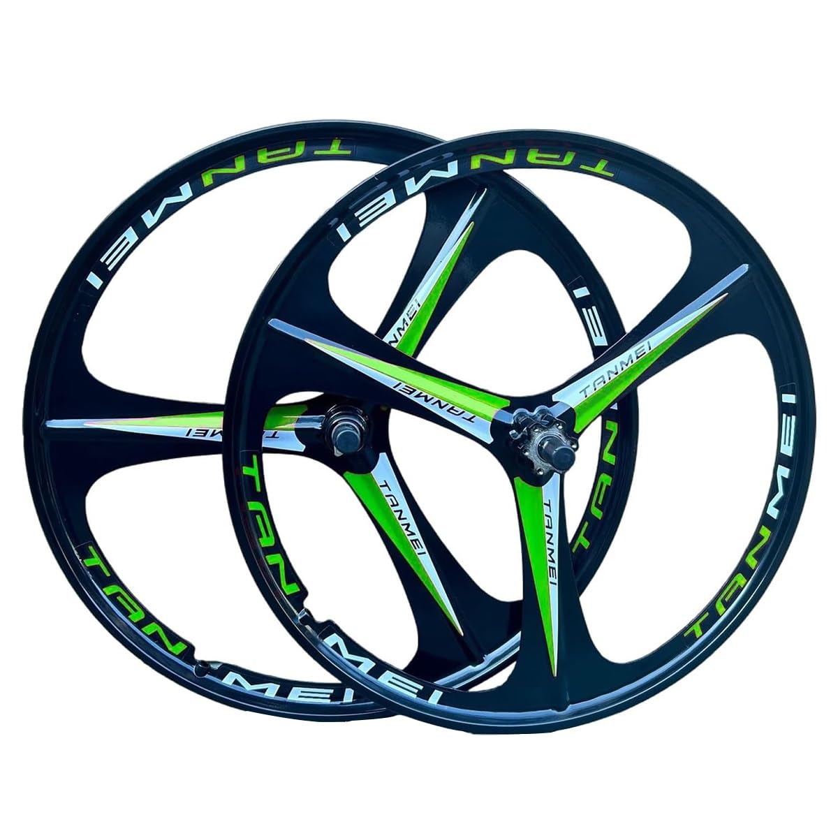 FKXSXAZ 26" 27.5" 29" Mountain Bike Wheelset Mag Magnesium Disc Brake Wheel Set 3-Spoke Rim Front Rear Wheels100x135mm For 6-9 Speed Rotary Freewheel