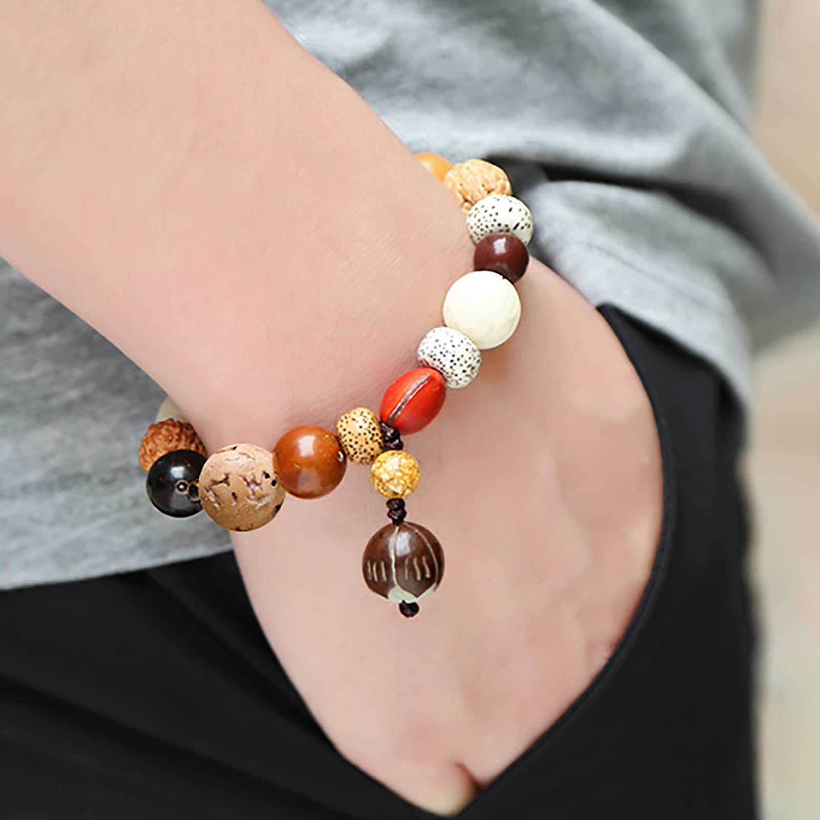 Mala-Perlen Achtzehn Bodhi-Samen-Armband for Männer und Frauen, Yoga-Meditationsperlen-Armband, Handgelenk-Zubehör, B