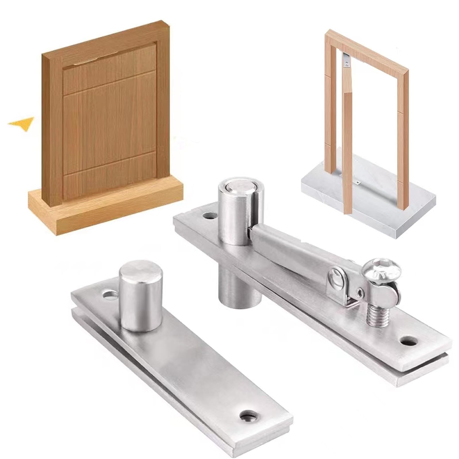 YES Time 4 Paar Edelstahl Scharniere - 360° Drehbar Versteckte Türbänder