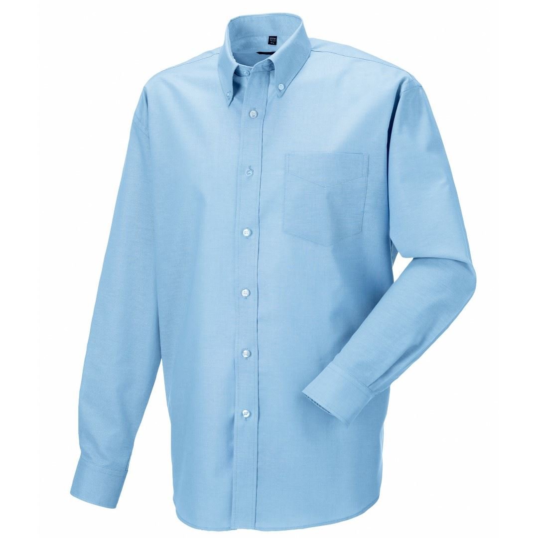 Russell Collection Long sleeve Oxford shirt Oxford Blue 19.5