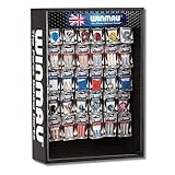 Winmau pared vitrina se puede cerrar con Plexiglas ejecución con 30 Fix instalados ganchos para accesorios