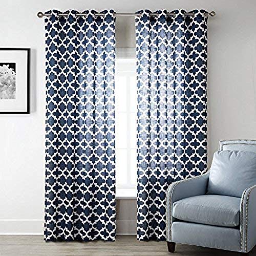 Image of LINENWALAS Cotton Curtains for Doors 8 Feet Set of 2, Linen Textured Long Doors Curtains for Home Decor, Hangs Elegantly with Back Loops (4.5ft x 8ft, Multi)