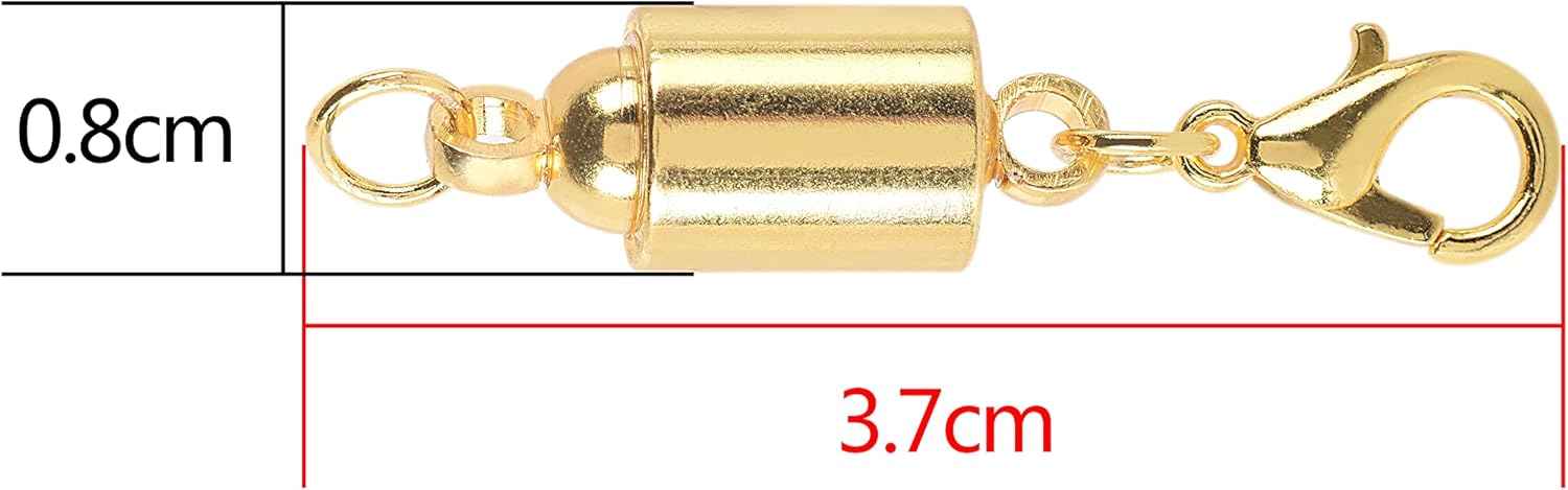 KONMAY 10 Sets Rhodium Screw-in Magnetic Necklace Clasps, Safety Magnetic Converter Clasps for Jewelry Making - Image 5