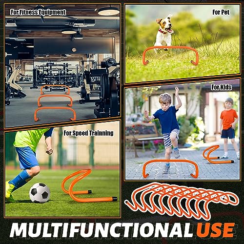 wettarn 10 pcs speed agility training hurdles detachable durable hurdle agility plyometric and all purpose speed training equipment for athletes soccer basketball