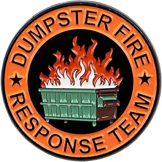 1Pcs/5Pcs/10Pcs Dumpster Fire Enamel Pins Response Team Alloy Badges for Jackets Hilarious Gifts for Coworkers Team Members