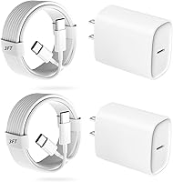 Vista 34 de Cargador para teléfono 17, 16, 15 Pro, carga rápida, 20 W, USB C, bloque de carga rápida con cargadores tipo C de 10 pies de largo, cable de carga