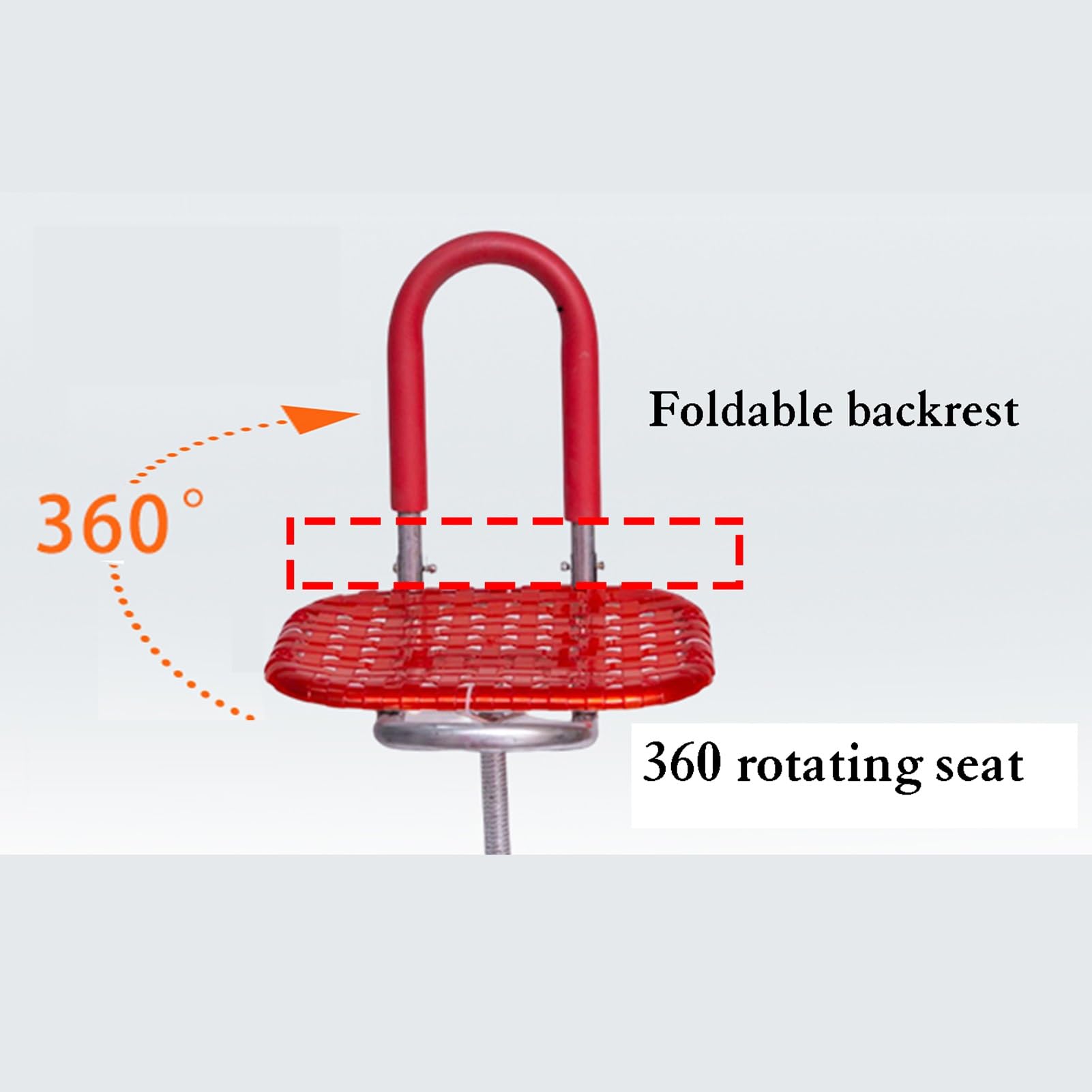 Sgabello Da Giardinaggio Resistente, Sedia Giardino For Esterni(Red)