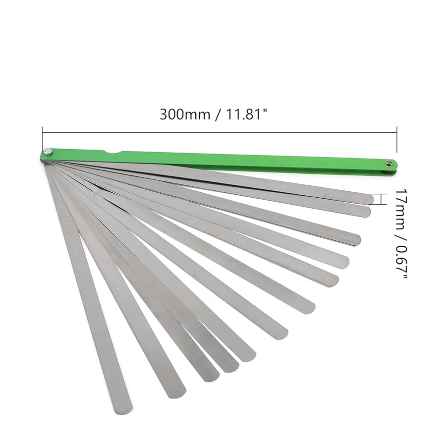 Sourcing Map 10pcs Mn Steel Feeler Gauge 0.9mm Thickness 150mm Length Metric Filler Thickness Gage Gap Measuring Tool Single Blade