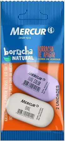 Borracha Colorida Pull Pack Oval 1Branca/1Lilas