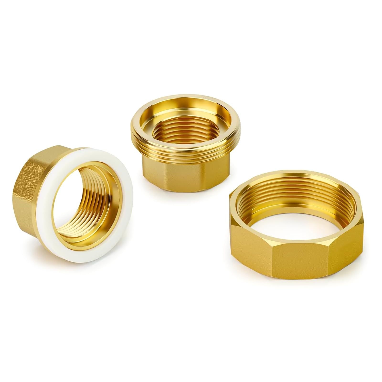 Brass Pipe Union Connector Coupling with Female Threaded Connects Two Pipes Swivels Union Joint Coupling Pipe Fitting Swivels Joint