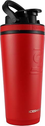 Ice Shaker - Botella agitadora de 26 onzas, botella de agua de acero inoxidable y mezclador de proteínas, como se vio en Shark Tank, botella de agua