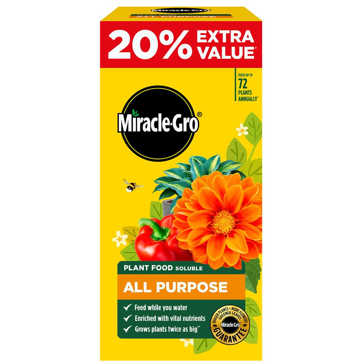 Miracle-Gro All Purpose Soluble Plant Food, 1.2KG (Includes 20% Extra)