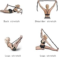 Vista 6 de Bandas de resistencia de fitness con asas, bandas de resistencia para entrenamiento, banda elástica ajustable para ejercicio y yoga, ejercicio de 3