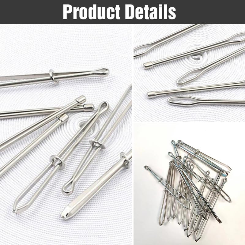 DIY Rope Threader Clip, Drawstring Stringing Tools, Metal Stringer Tweezers, Adjustable Stainless Steel Sewing Supplies Sewing Tools, Easy Rope Stringing Clips, Hoodie Pants Sewing Tools (C-2pcs)