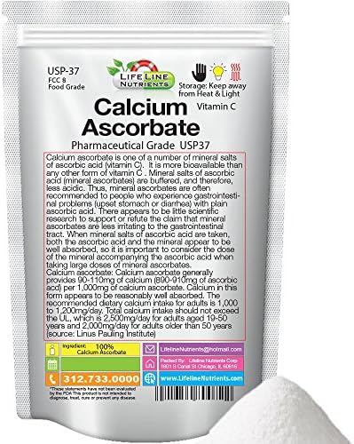 Calcium Ascorbate - Free Shipping, 1kg (2.2lbs), 100% Pure