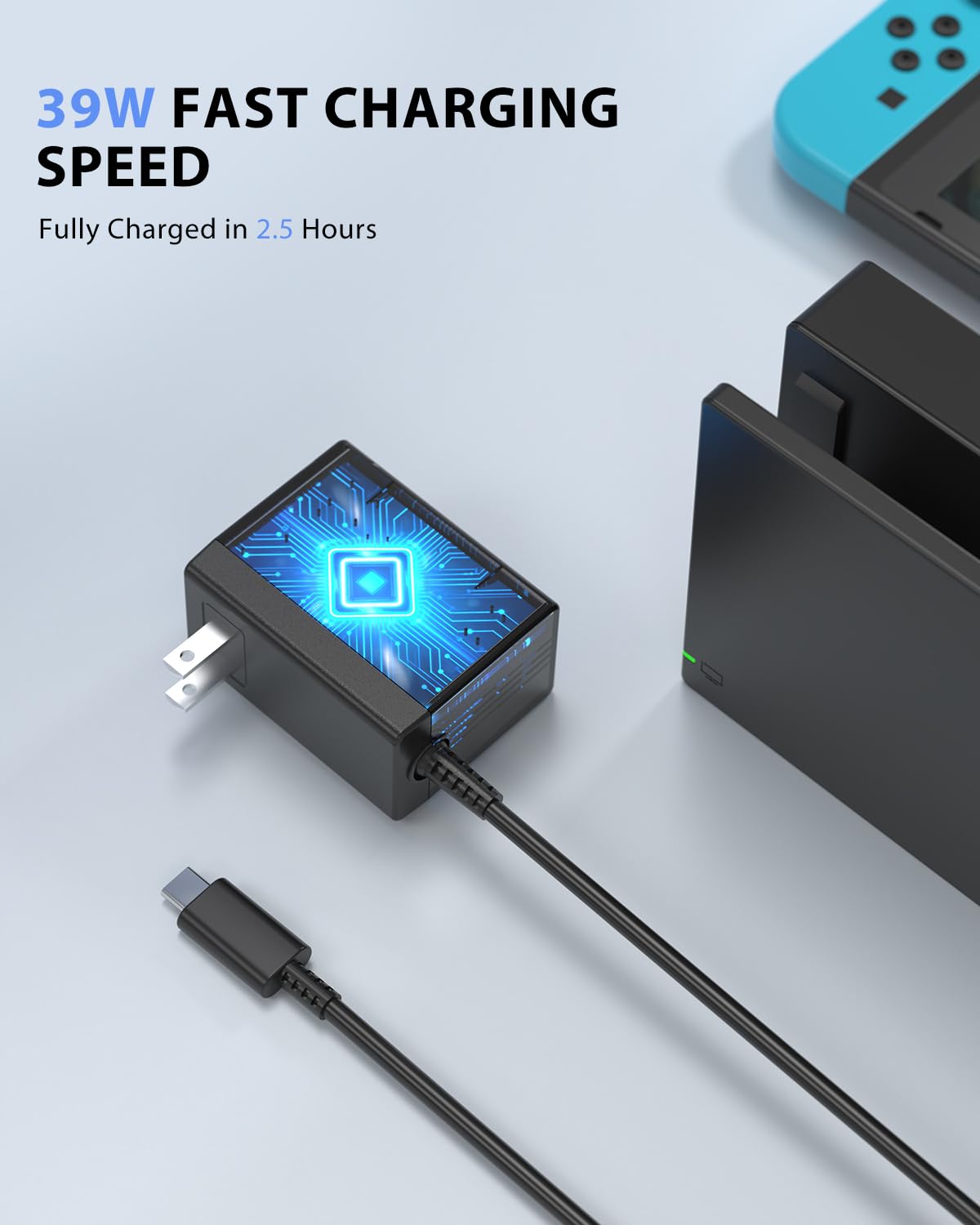 TV Dock Station for Switch/Switch OLED Replacement 3-in-1 – Includes Original IC Module, AC Charger & High-Speed HDMI Cable, Supports 1080P HD Output & Console Charging (Not Compatible with Switch 2) - 3