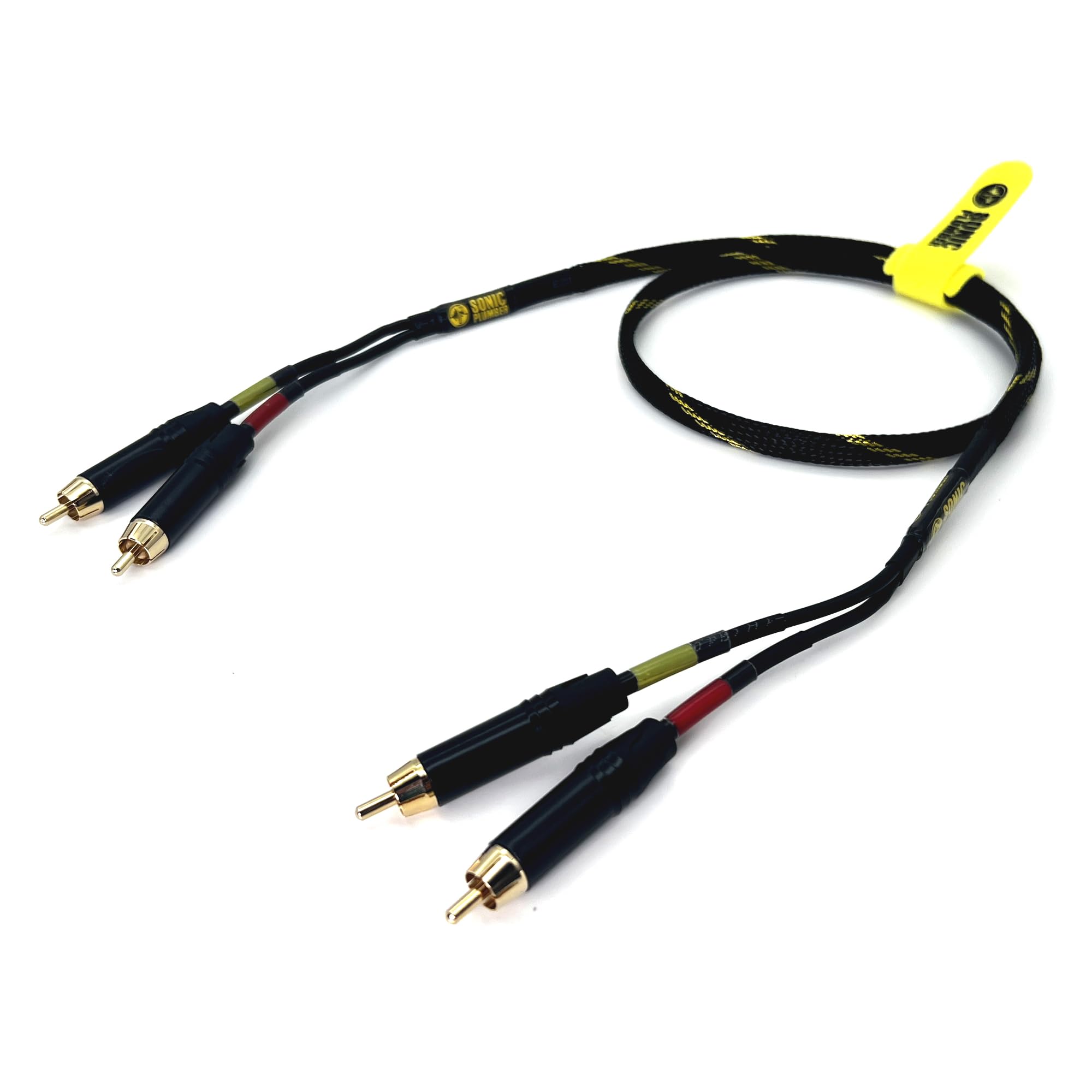 Sonic Plumber Stereo Pair RCA Cable with Cable Tie (1meter / 3.28ft)