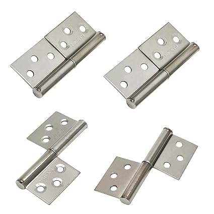 LICTOP Two Leaves Flag Hinge Lift Off Detachable Stainless Steel Hinges 3-inch,4 Pcs