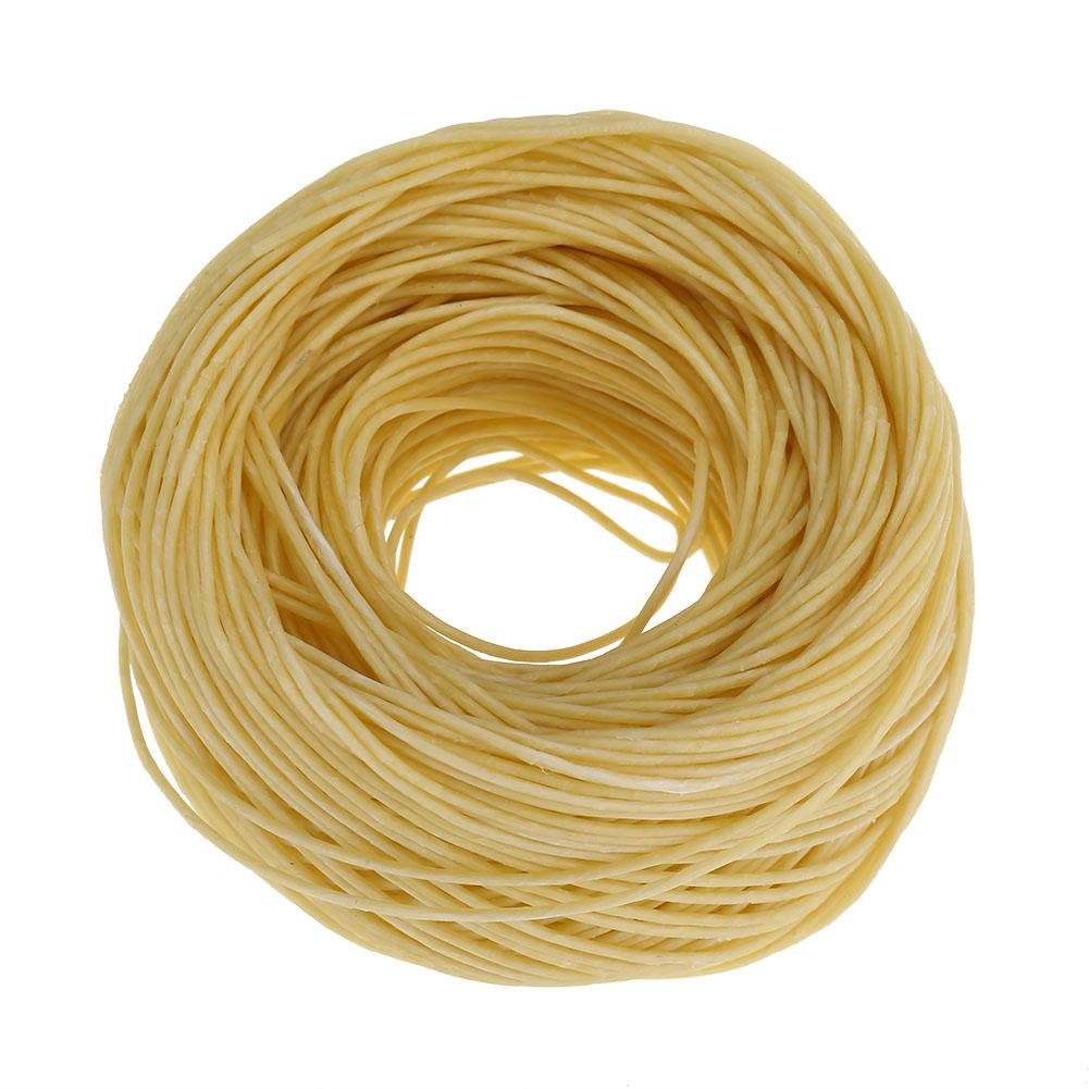 Mèches pour Bougies Bio Mèche de Chanvre Biologique avec Revêtement Naturel à La Cire d'abeille Hemp Wick Non Blanchie pour Fabr