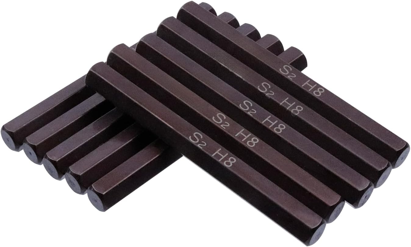 H8 Hex Bit Set Screwdriver Bits Set 5/16 Inch Hex Shank 3.15" Length Impact Driver Bits -10pcs